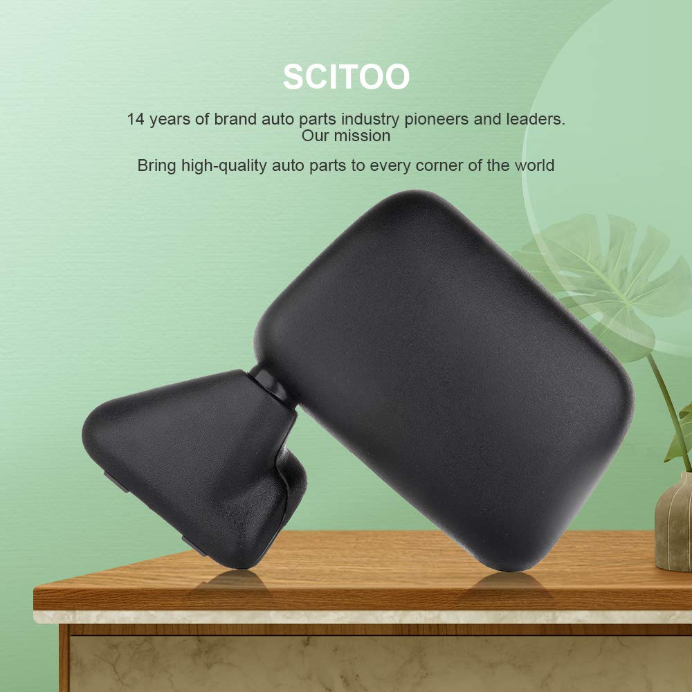 SCITOO Side View Mirror Pair - Manual Folding & Adjusting Black Door Mirrors for 1987-1989 Toyota 4Runner & 1987-1995 Toyota Pickup (TO1321109 RM72004-111) - Perfect for Off-Roading, Daily Commuting & Truck Maintenance