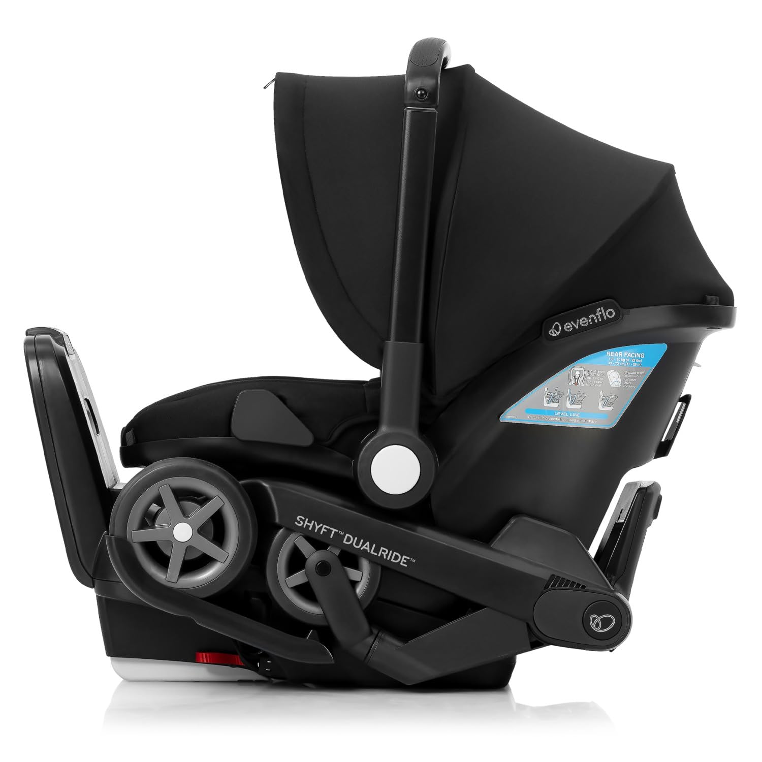 Evenflo Shyft DualRide Infant Car Seat & Stroller Combo - Bryson Blue | Safe Travel System for Newborns | Perfect for Shopping, Travel & Daily Outings