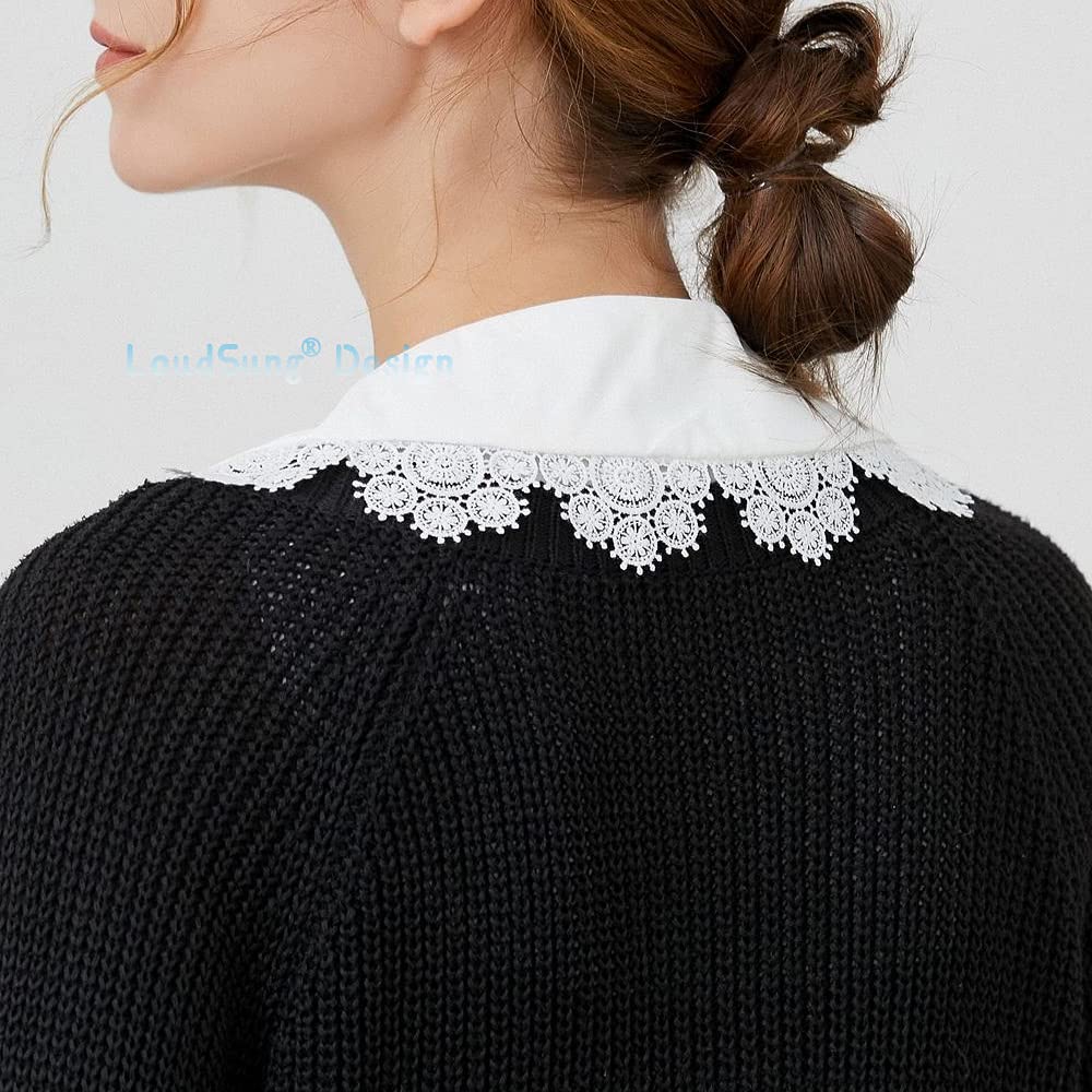 Elegant Detachable Fake Collar Blouse for Women - Classic Half Shirt Top with False Collar Design - Perfect for Office Wear, Parties and Special Occasions