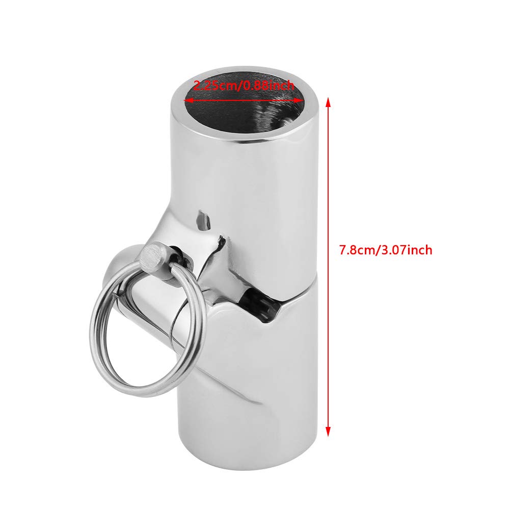 316 Stainless Steel Marine Boat Handrail Fitting - 22mm Folding Coupling Tube Pipe Connector for Boats & Yachts | Durable Boat Hardware for Deck Railings & Marine Applications