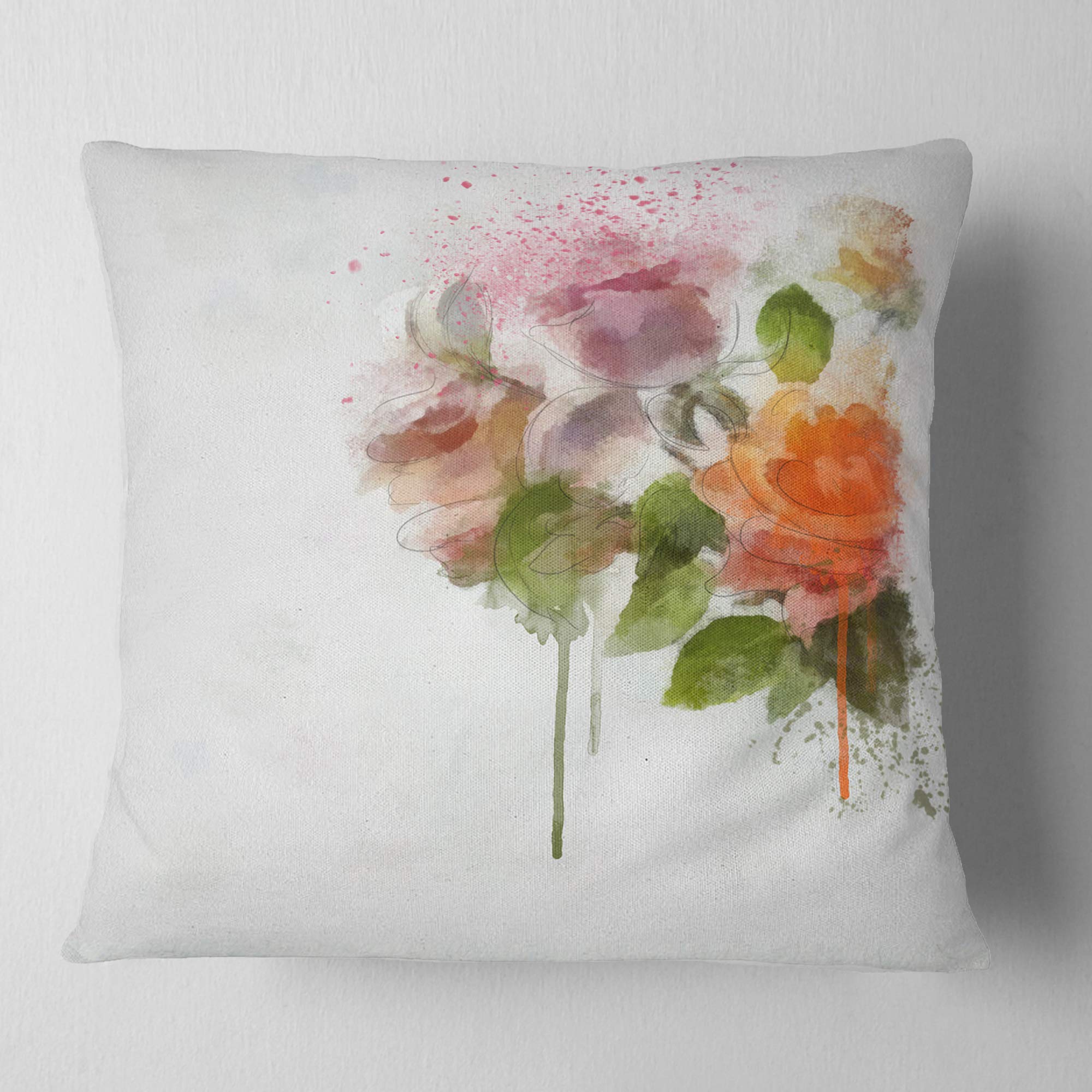 DesignQ CU13758 Soft White Pillow Cushion 18x18 Inches - Premium Decorative Throw Pillow for Sofa, Bed & Home Decor