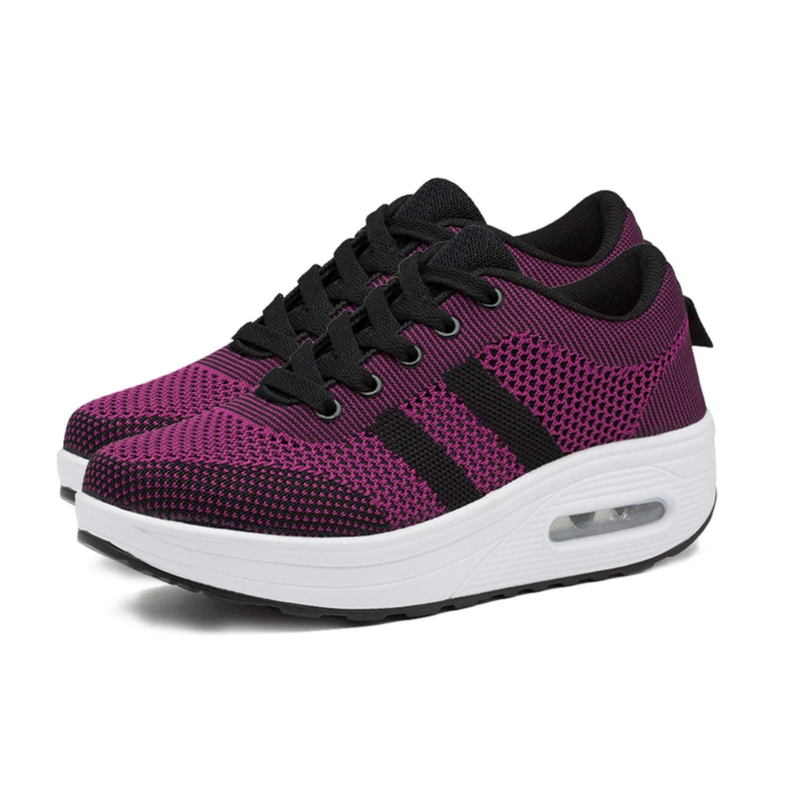 Women's Breathable Knit Mesh Walking Shoes - Comfortable Lace-Up Sneakers for Autumn & Winter | Perfect for Walking, Jogging & Daily Wear