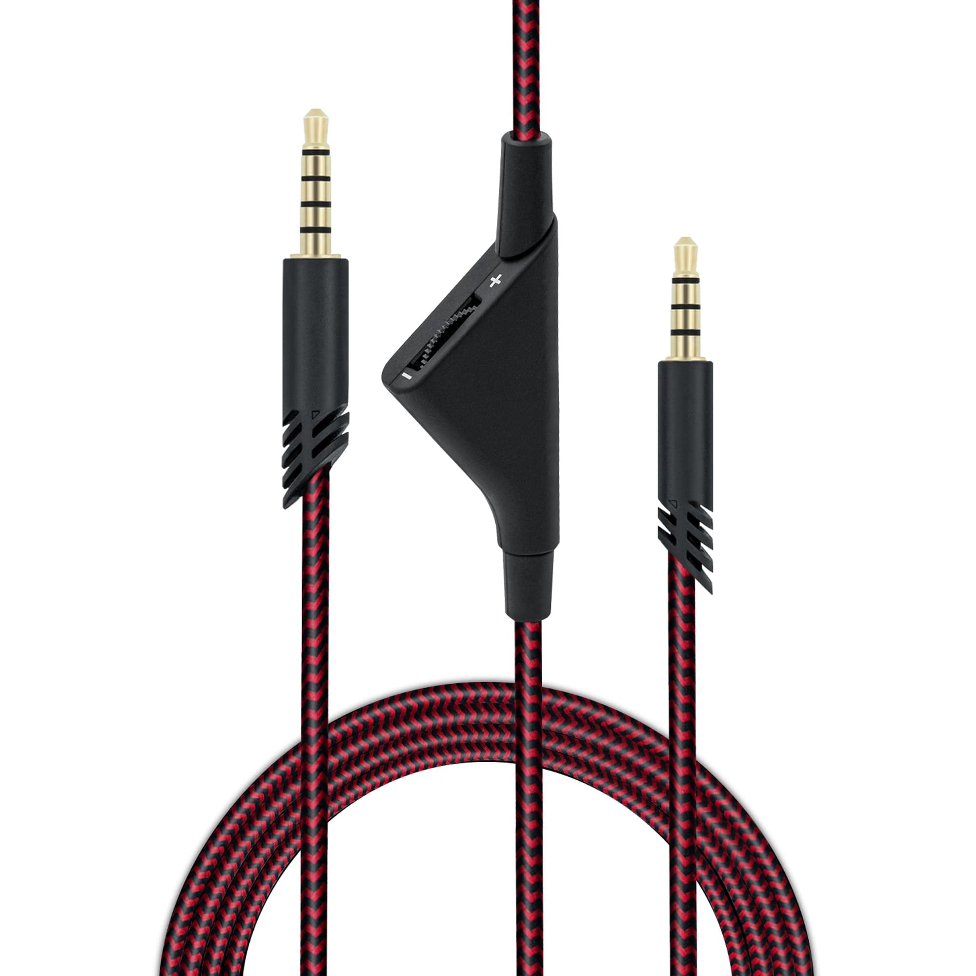 McBazel 2M 6.5 Feet Replacement Headset Cable with Volume Control - Compatible with Astro A10/A30/A40, PS5/PS4, Xbox Series X&S/Xbox One (Red/Black) - Perfect for Gaming, Streaming & Online Meetings