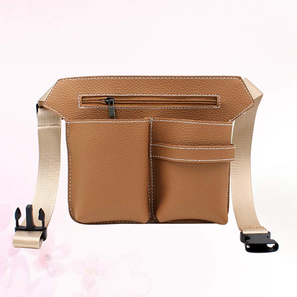 Lurrose 1pc Hair Stylist Waist Bag - Professional Salon Tool Organizer Pouch for Hair Care Equipment, Crossbody Work Belt Bag for Men & Women - Perfect for Salon Stylists, Barbers & Mobile Hairdressers (PU Leather)
