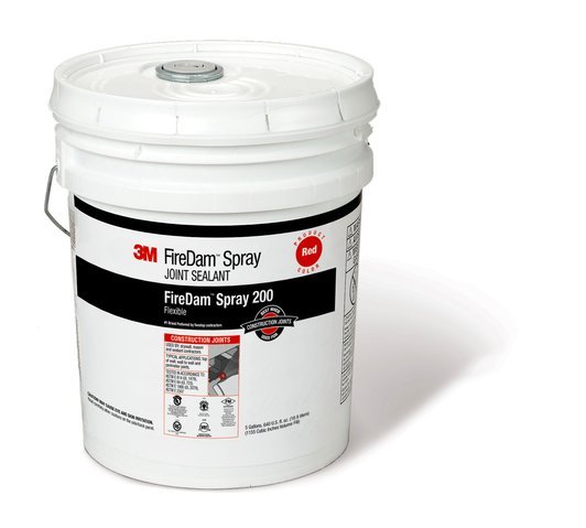 3M FireDam Spray 200 Fireproof Sealant - 5 Gallon Drum for Fire Protection & Smoke Barrier - Ideal for Commercial Buildings, Warehouses & Industrial Facilities