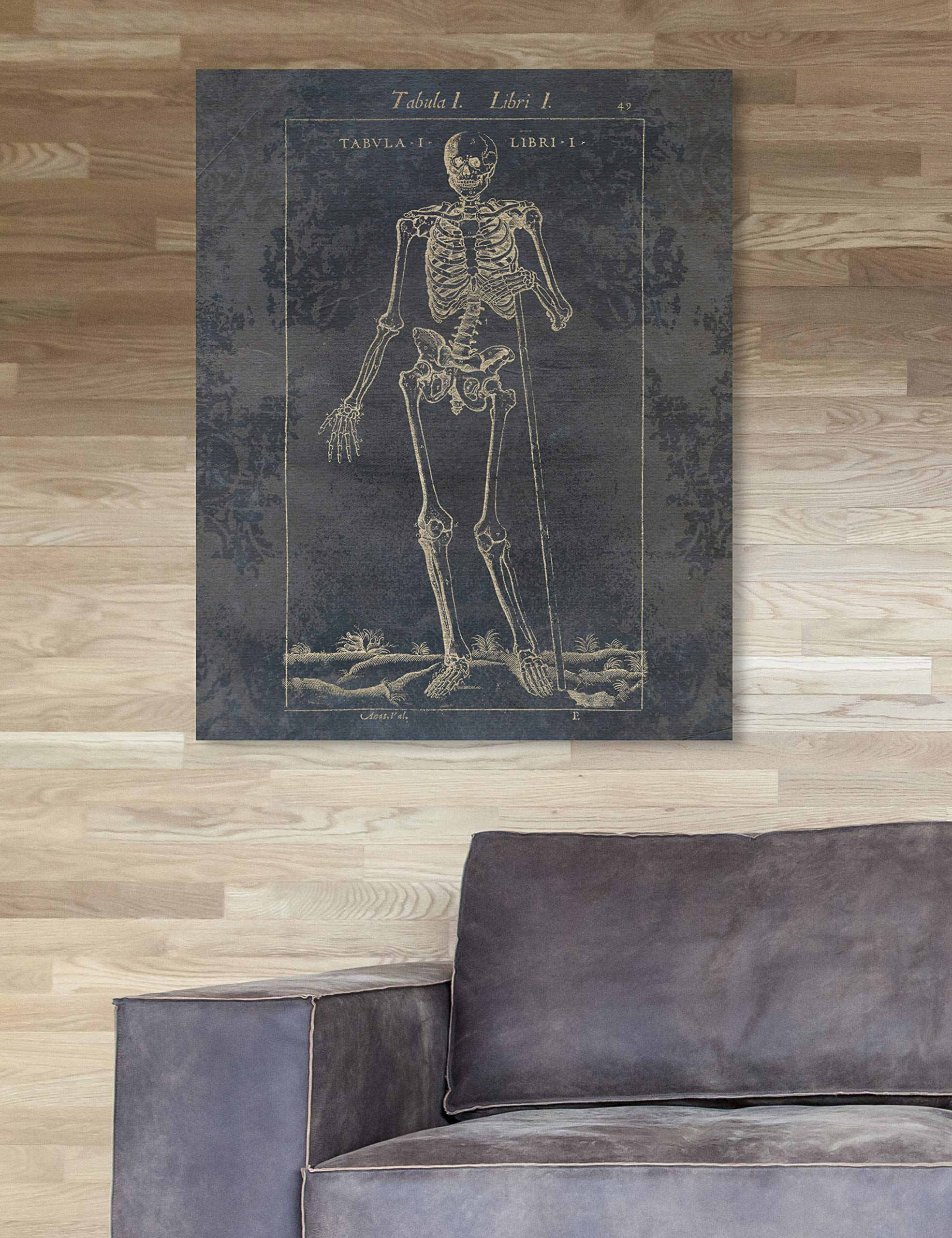 Oliver Gal Artist Co. 'La Muerte' Spiritual Wall Art Canvas Print - 20x24 Inches Brown & Blue Inspirational Home Decor | Perfect for Living Room, Bedroom & Office Wall Decor