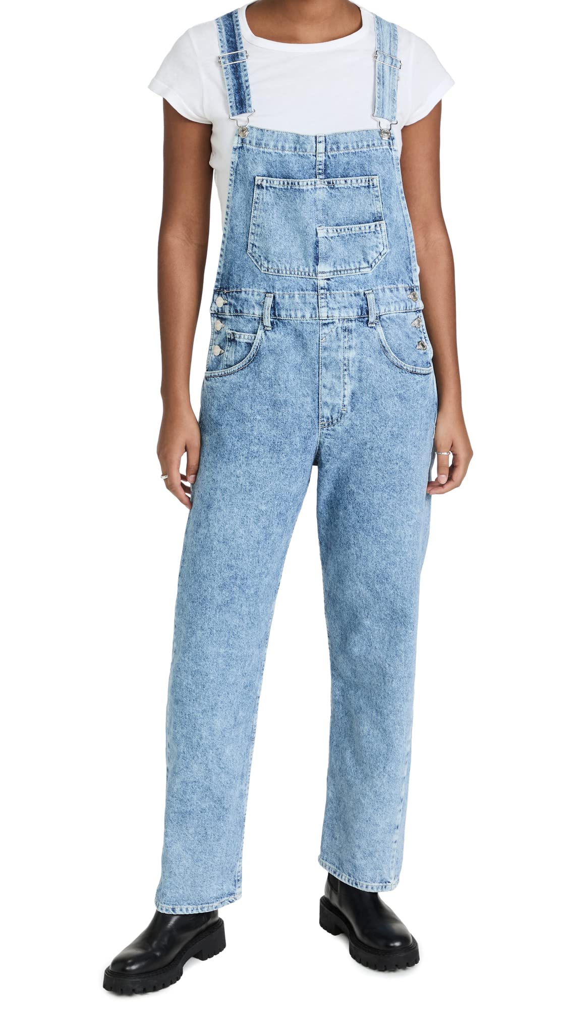 FP Movement Women's Ziggy Denim Overalls - Stylish & Comfortable Denim Jumpsuit for Casual Wear, Outdoor Adventures & Street Fashion
