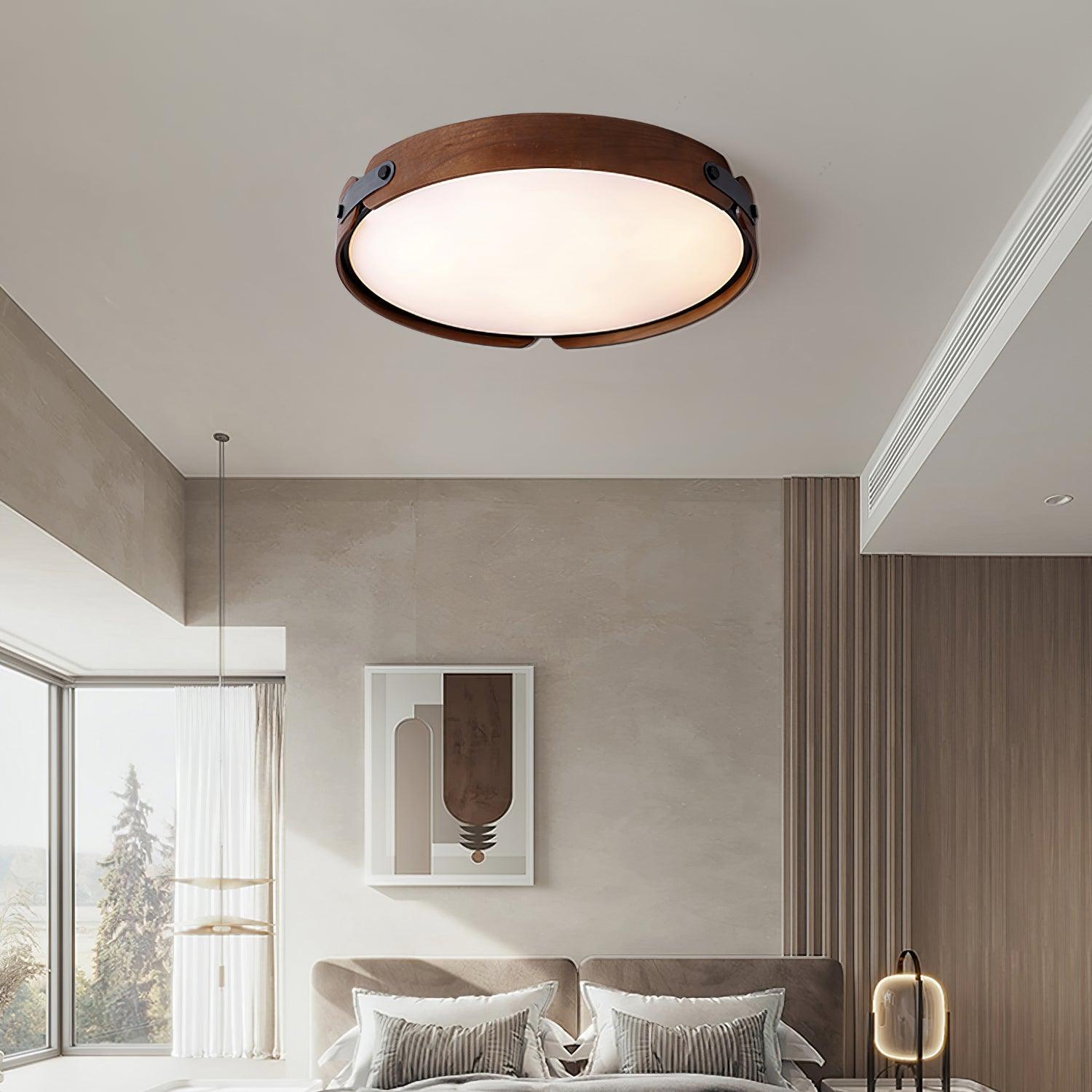 Aiwen Modern Wood Ceiling Light Fixture - Handcrafted Wooden Pendant Light for Living Room, Bedroom, Kitchen & Dining Room - Warm Ambient Lighting for Home Decor