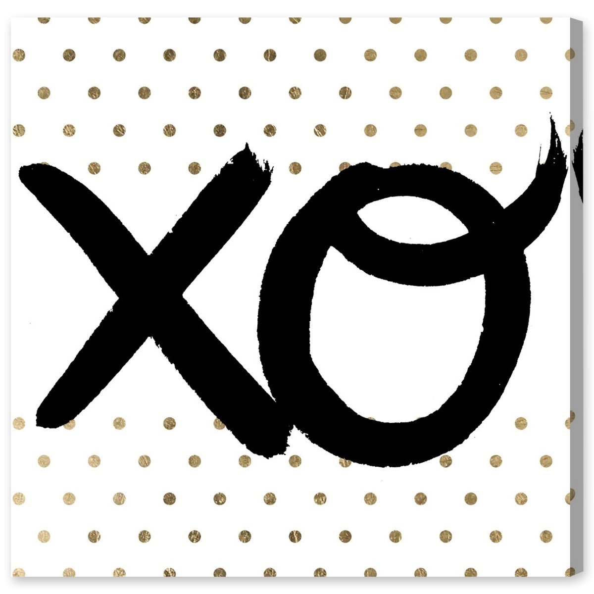 Oliver Gal Artist Co. 'XO' Typography Wall Art Canvas Print - 16x16 Inch Black & White Home Decor for Living Room, Bedroom & Office | Inspirational Quote Artwork