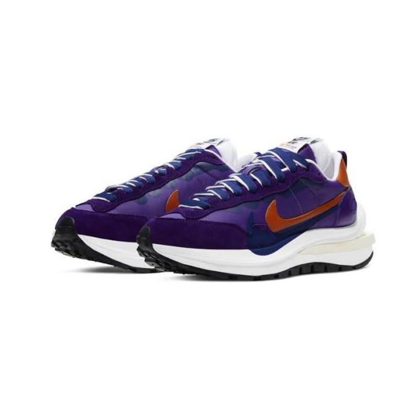 Sacai x Nike Vaporwaffle Sneakers - Dark Iris/Campfire Colorway - Limited Edition Running Shoes for Men & Women | Perfect for Streetwear, Jogging & Casual Fashion