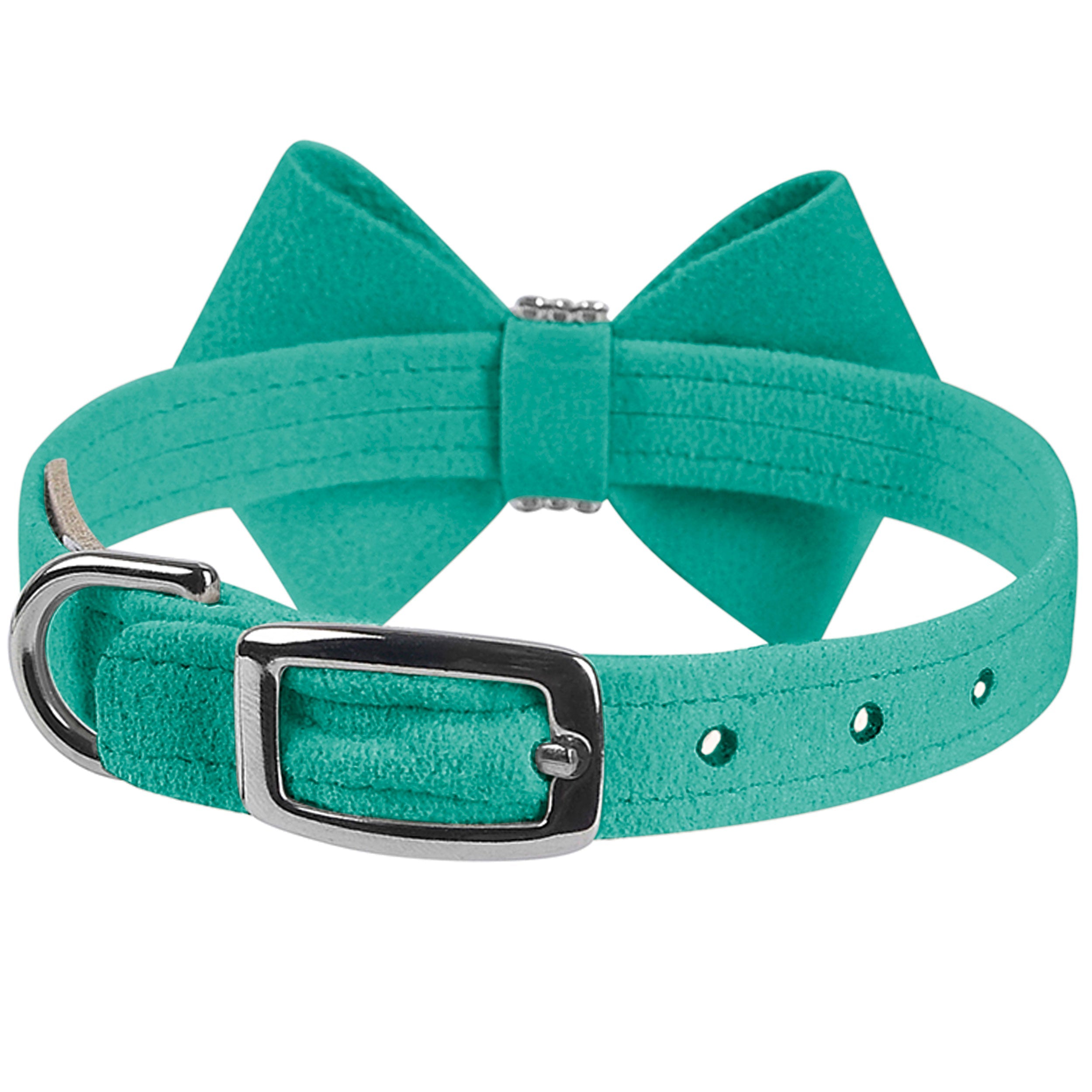 Elegant Double Nouveau Bow Dog Collar - Adjustable Pet Collar for Small & Medium Dogs - Perfect for Daily Walks, Training & Fashion Accessories