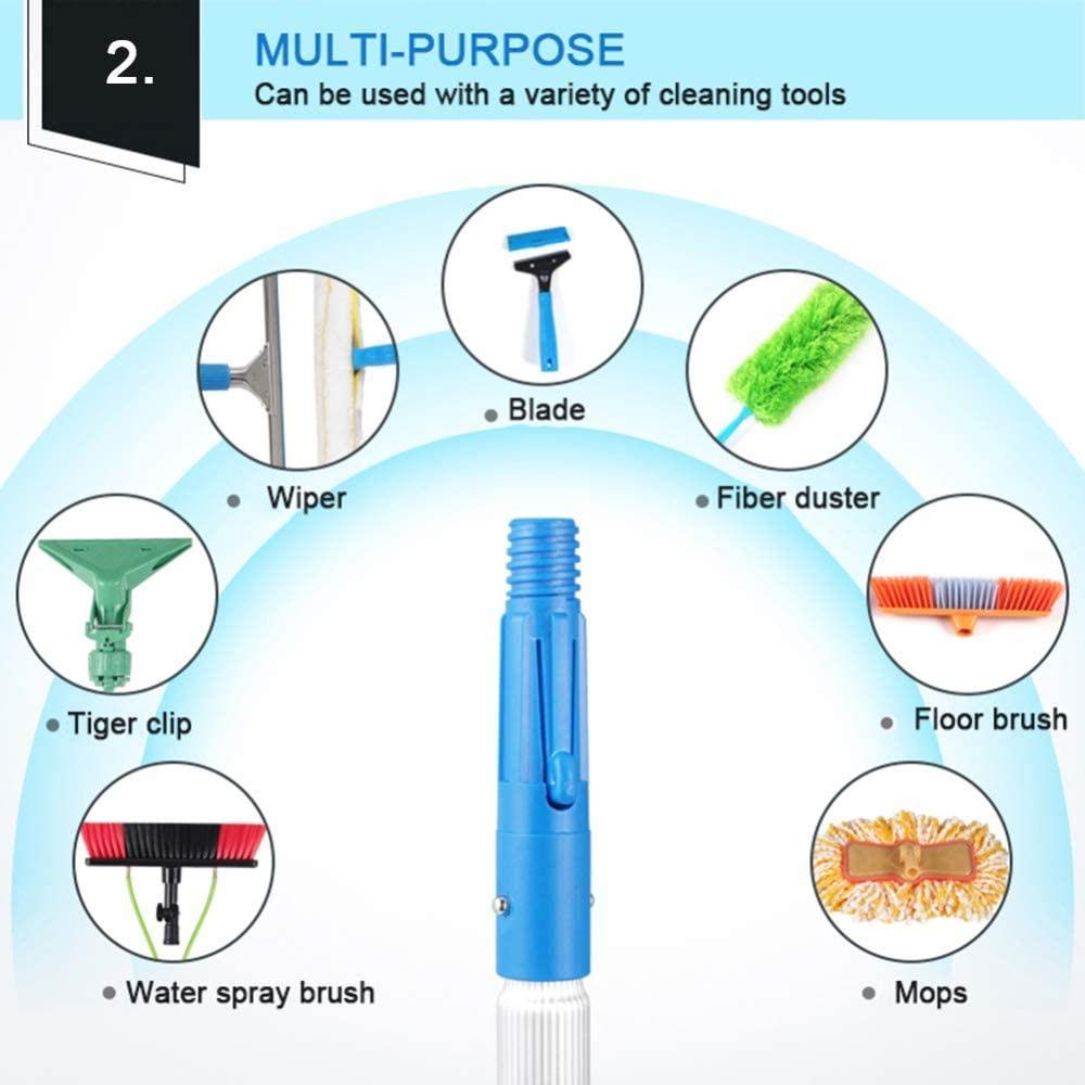 Professional Water Fed Pole Window Cleaning Kit - 12FT (3.6m) Extendable Solar Panel & Glass Cleaner System with 55cm Brush Head | Perfect for Outdoor Windows, Greenhouse Roofs & Commercial Buildings