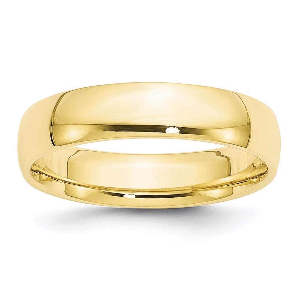 10K Yellow Gold 5mm Lightweight Comfort Fit Wedding Band Ring for Women - Dainty Bridal Engagement Ring, Fine Jewelry Gift for Her - Perfect for Proposals, Anniversaries & Special Occasions