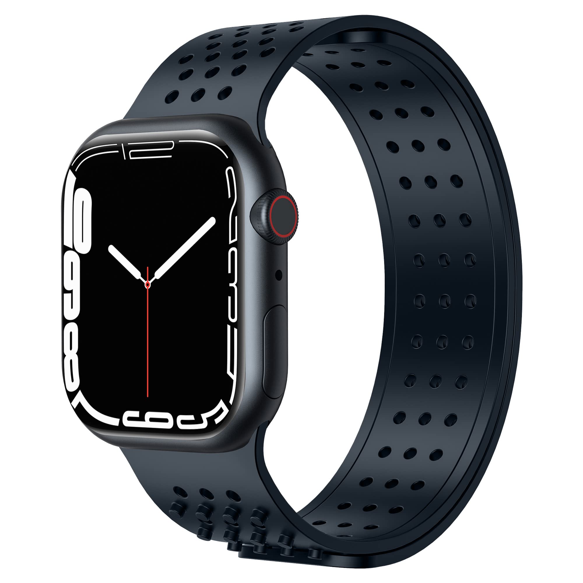 Soft Silicone Apple Watch Band Compatible with 38mm 40mm 41mm 42mm 44mm 45mm 49mm - Sport Replacement Strap for iWatch Series 8/7/6/5/4/SE/3/2 & Ultra - No Clasps, Waterproof, Comfortable for Women & Men - Perfect for Workouts, Swimming & Everyday Wear