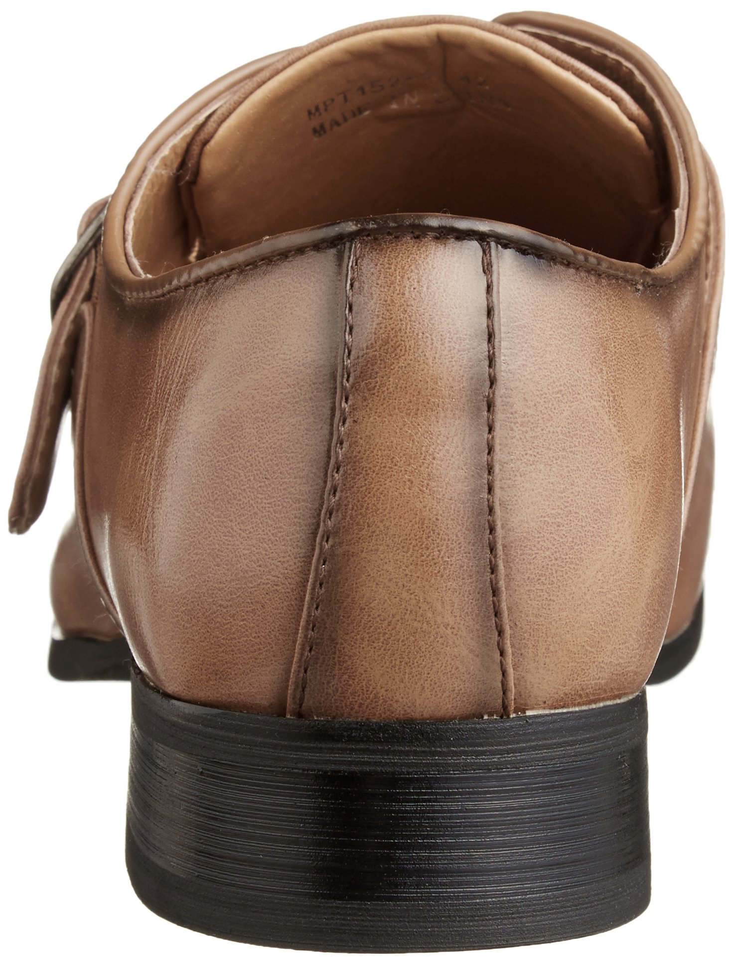 MM/ONE Men's Monkstrap Dress Shoes - Pointed Toe Formal Shoes for Business & Wedding - Black & Brown Leather Oxfords for Office, Parties & Special Occasions