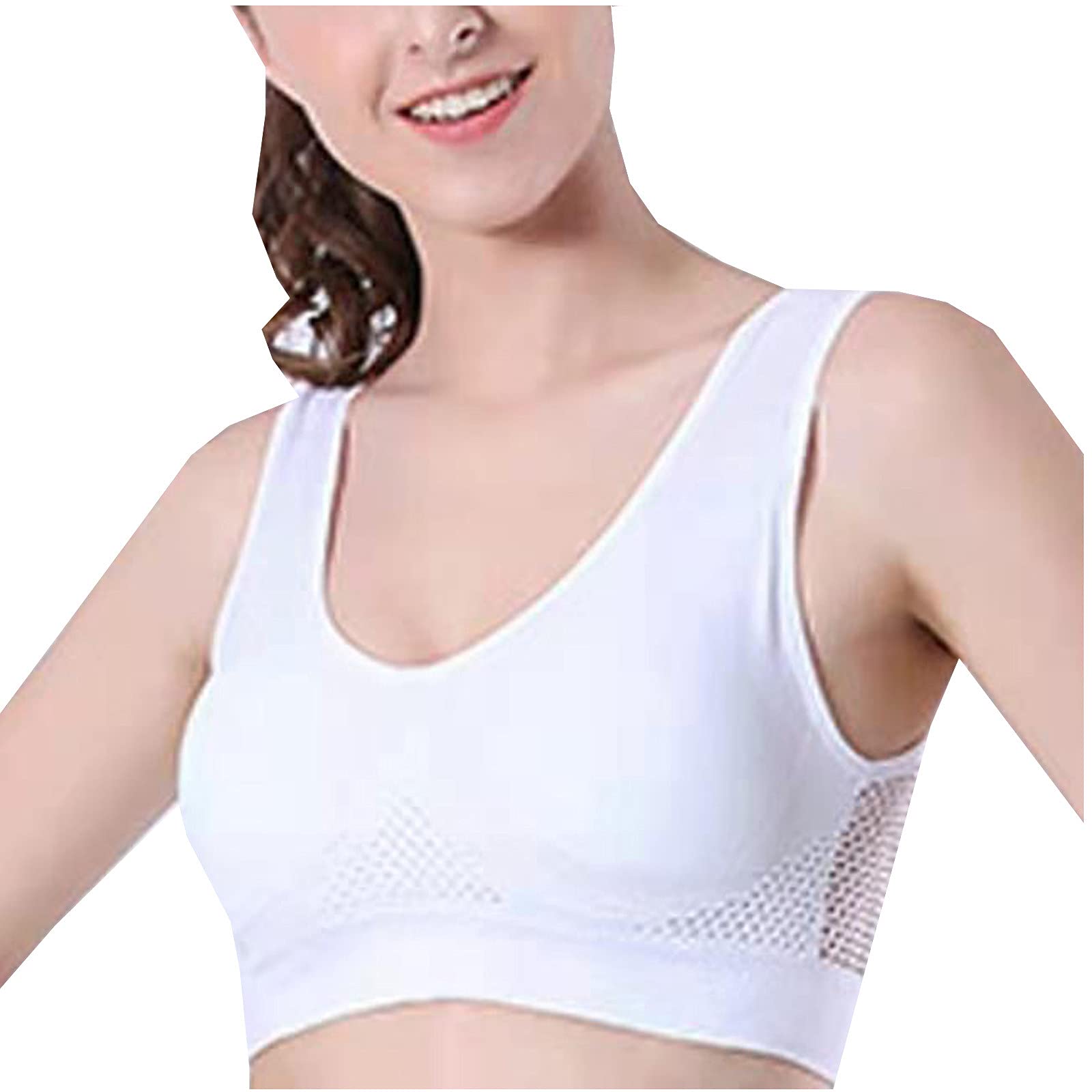 Plus Size Sport Bras for Women - High Support Cropped Bralette Tank Tops Without Underwire | Yoga, Gym & Running Workout Essentials