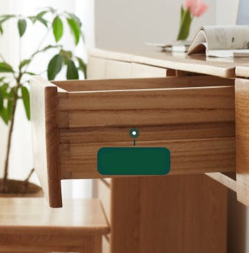 Solid Oak Wood Wall Mounted Floating Desk - Home Office, Study, or Workspace Solution for Small Spaces