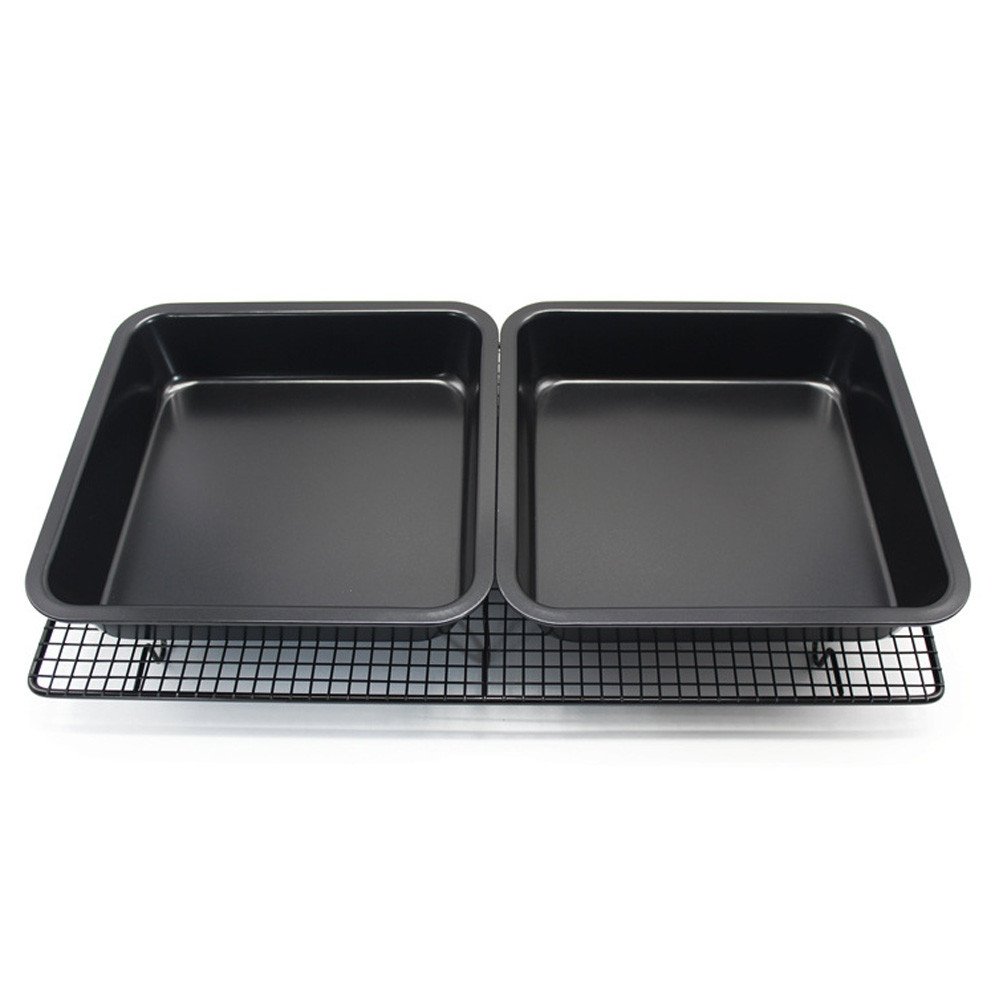 8 Inch Mini Square Cake Pan - Non-Stick Baking Pan for Perfect Cakes, Brownies & Bars - Ideal for Birthday Parties, Tea Time & Home Baking (BPA Free)