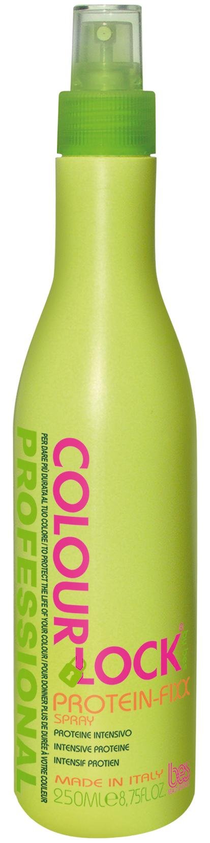 BES Colour Lock Protein Fixx Spray - pH 3.5 Hair Treatment for Color Protection & Repair - 250ml Professional Salon Formula for Damaged & Chemically Treated Hair - Perfect for Post-Color Care & Daily Hair Maintenance