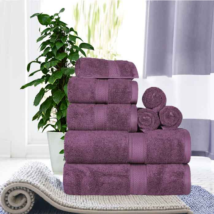 Premium 8-Piece Egyptian Cotton Towel Set - Ultra Soft, Heavyweight & Plush for Bath, Spa & Luxury Home Decor