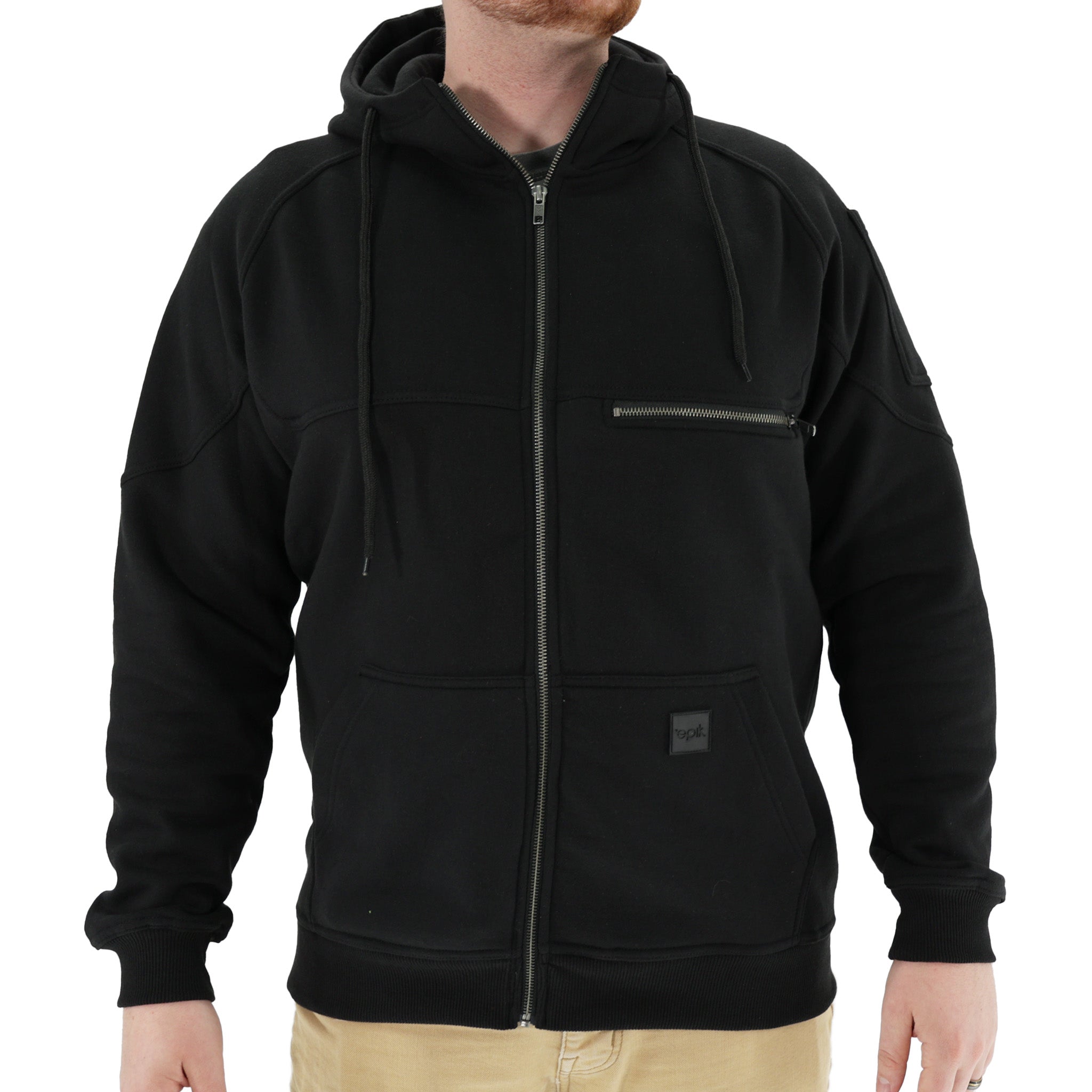 Peak Zip Up Hoodie for Men & Women - Lightweight Fleece Jacket with Front Pockets - Perfect for Running, Hiking & Outdoor Activities