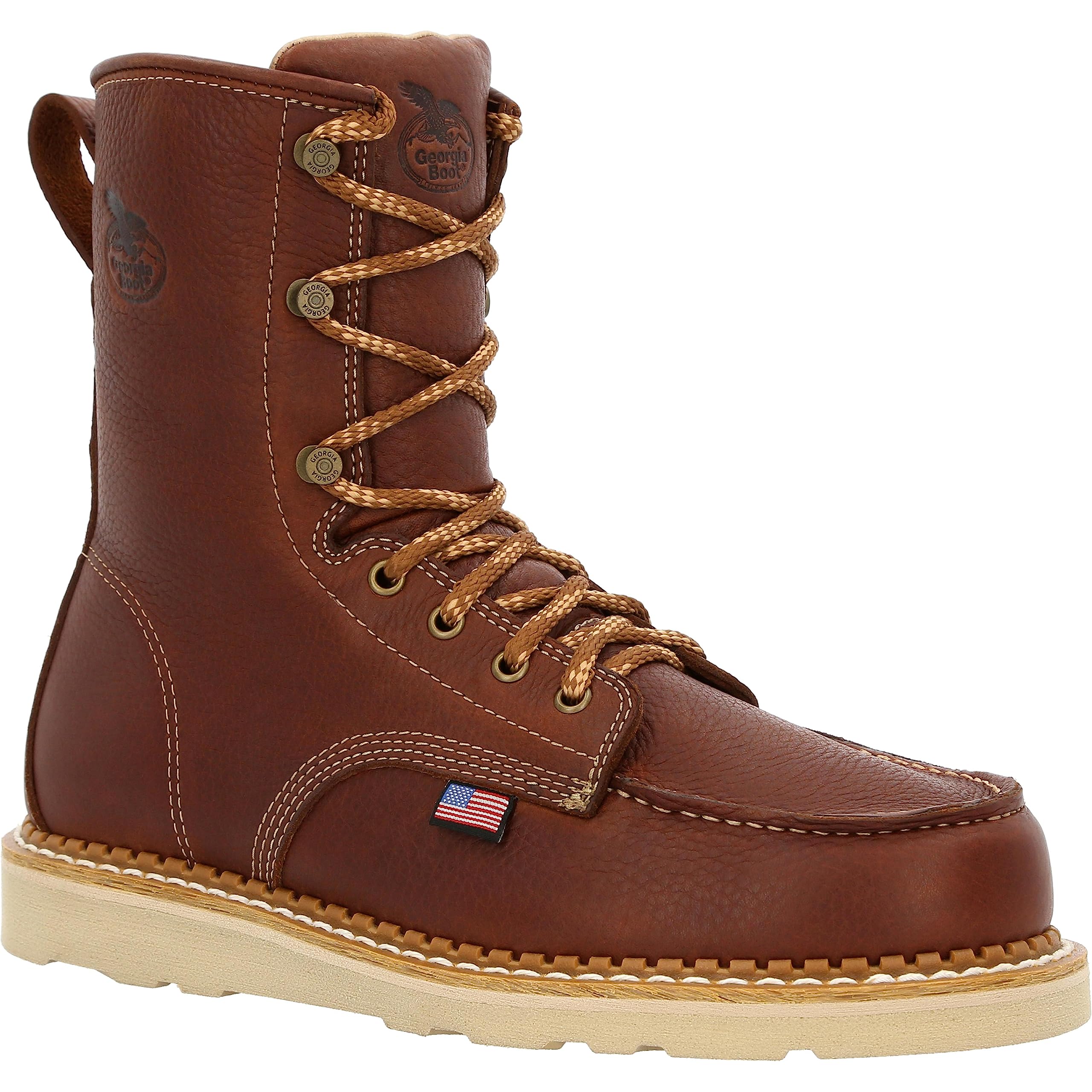 Georgia Boot Women's America Made Construction Boot - Steel Toe Work Boots for Women, Waterproof & Slip Resistant - Perfect for Construction Sites, Landscaping & Outdoor Work