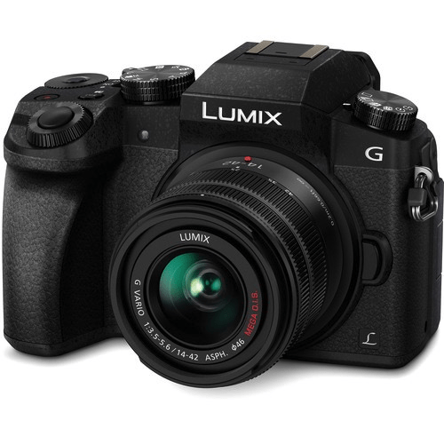 Panasonic Lumix DMC G7 16MP 4K Mirrorless Digital Camera with 14-42mm Lens - Black | Micro Four Thirds System, WiFi & 4K Video for Vlogging, Travel & Photography