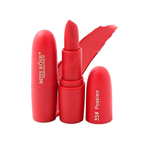 Miss Rose Long Lasting Matte Lipstick - Vibrant Red Shade, 3.4g | Perfect for Date Night, Parties & Everyday Wear
