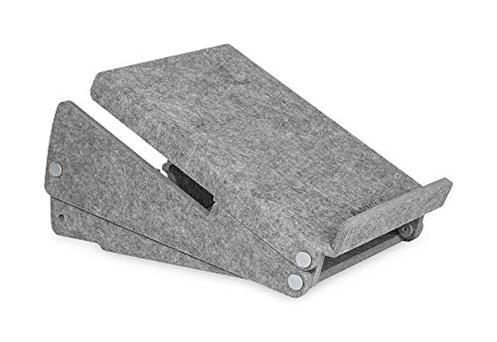 Ergo-Top 320 Adjustable Circular Laptop Stand - Grey | Portable Ergonomic Computer Riser for Desk, Home & Office Workspace | Perfect for MacBook, Notebook & Tablet Use