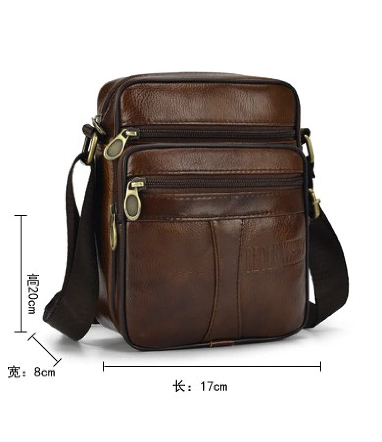 Men's Leather Messenger Bag - Travel & Business Crossbody Sling for Wallet & Essentials