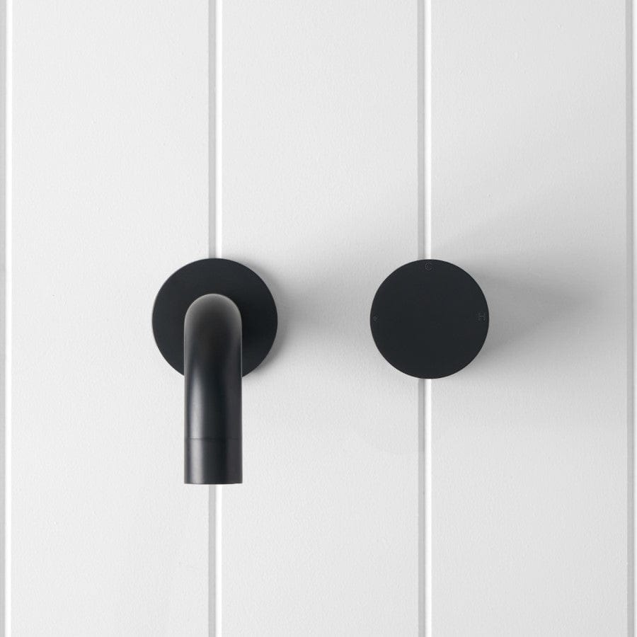 Wall Spout with Progressive Wall Mixer - Matte Black Finish for Modern Bathroom & Kitchen Faucets | Perfect for Home Renovation and Commercial Use