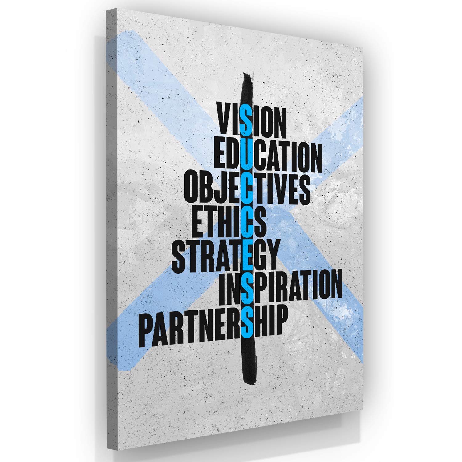 SuccessHuntersPrints Motivational Wall Art with Inspirational Quotes - Framed Office & Home Decor Poster for Vision, Strategy & Ethics - Perfect for Workplace Motivation & Home Office Inspiration