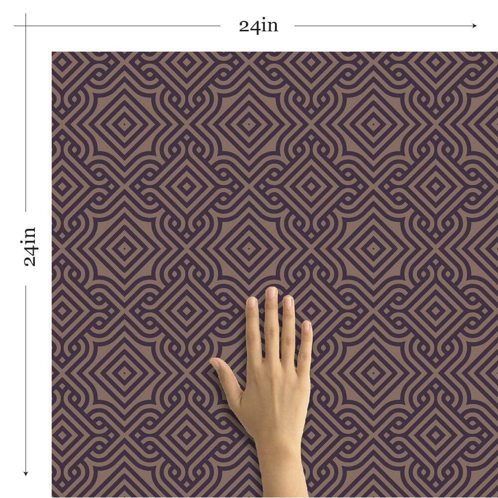 Brown Textured Geometric Peel and Stick Removable Wallpaper - Self-Adhesive Wall Decal for Bedroom, Living Room, Nursery & Office Decor - Easy to Apply & Remove
