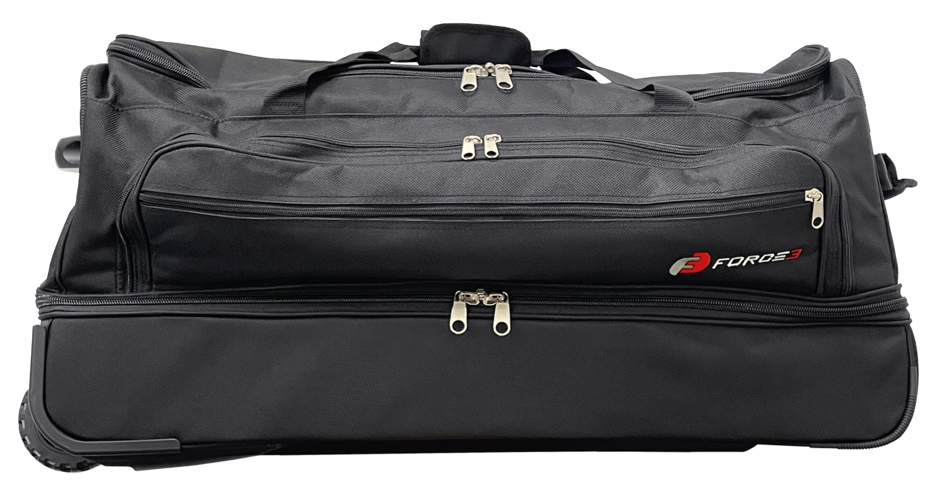 FORCE3 Ultimate Rolling Equipment Bag - Durable Heavy-Duty Sports Gear Storage with Wheels for Baseball, Football, Gym & Travel - Perfect for Athletes, Coaches and Team Equipment Transport