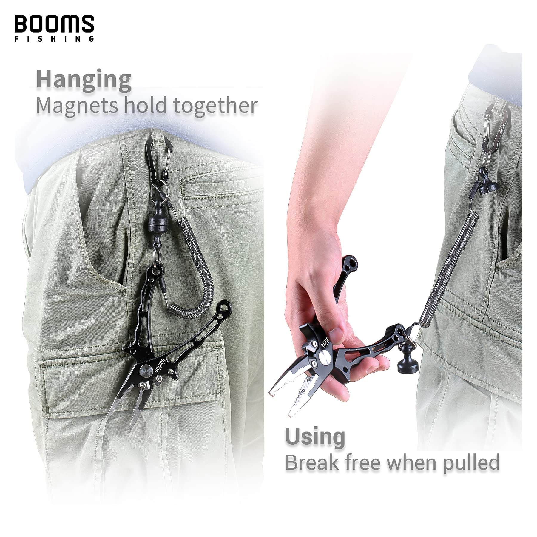 Booms Fishing MRC Magnetic Net Release - Quick Release Keychain for Fly Fishing | Outdoor Gear