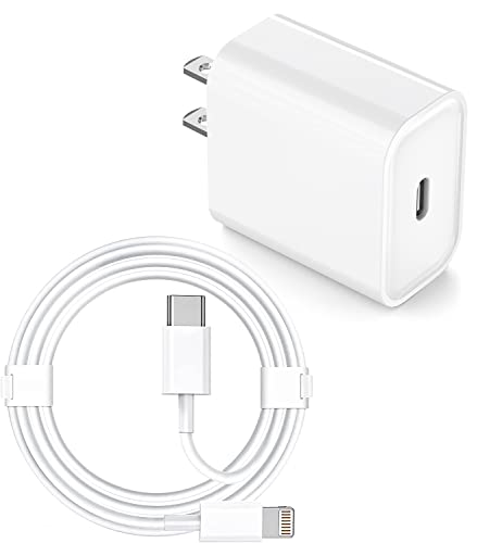 20W USB C Fast Charger with Cable - PD Power Adapter for iPhone 13/12/11/X Series, iPad - 3ft Fast Charging Block for Home, Office & Travel