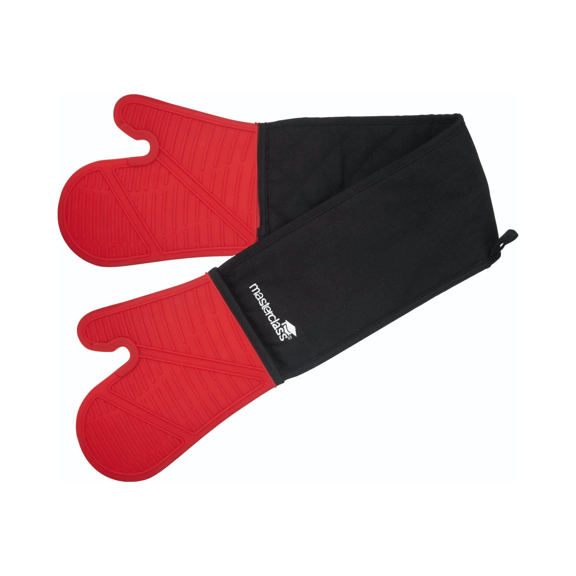 Heat-Resistant Double Oven Gloves - Extra Long BBQ Mittens for Grilling, Baking & Cooking - Premium Kitchen Safety Accessories for Hot Pans & Baking Trays