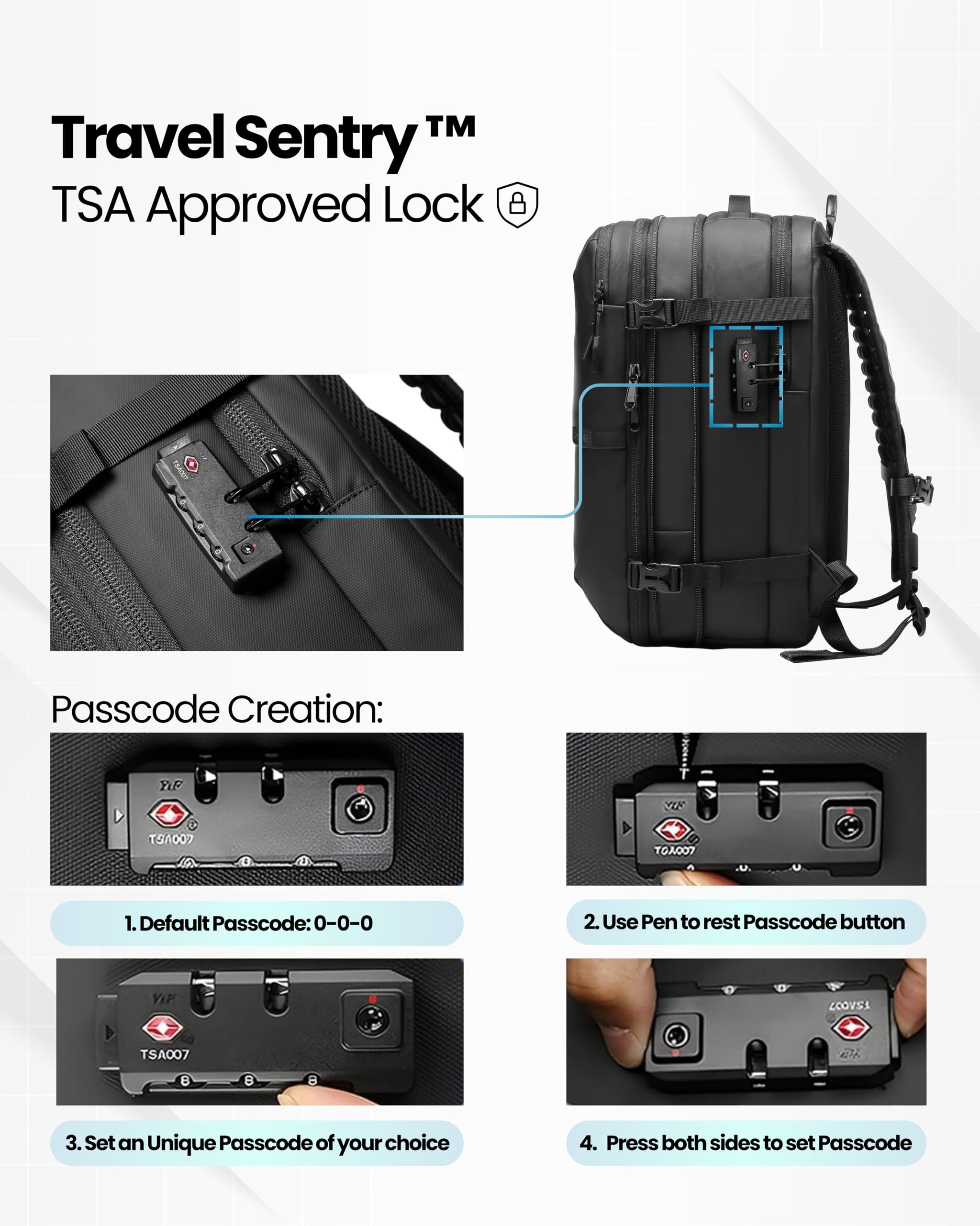AirVault Airback Vacuum Seal Compression Travel Backpack with Electric Pump & USB Charging Port - Expandable 60L Carry-On for 19