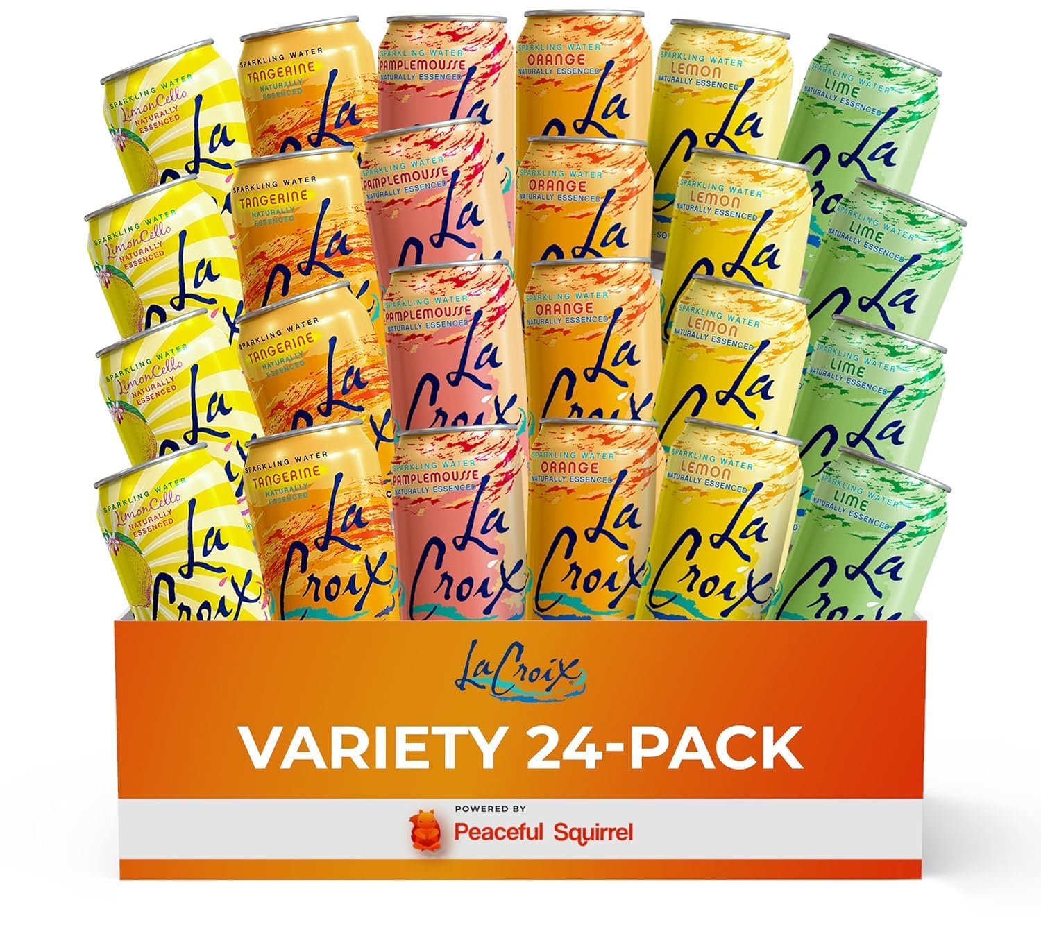 LaCroix Sparkling Water Variety Pack - Summer Citrus Flavors (6 Assorted, 12 fl oz Cans, Pack of 24) | Refreshing Beverage for Parties, Office & Healthy Hydration