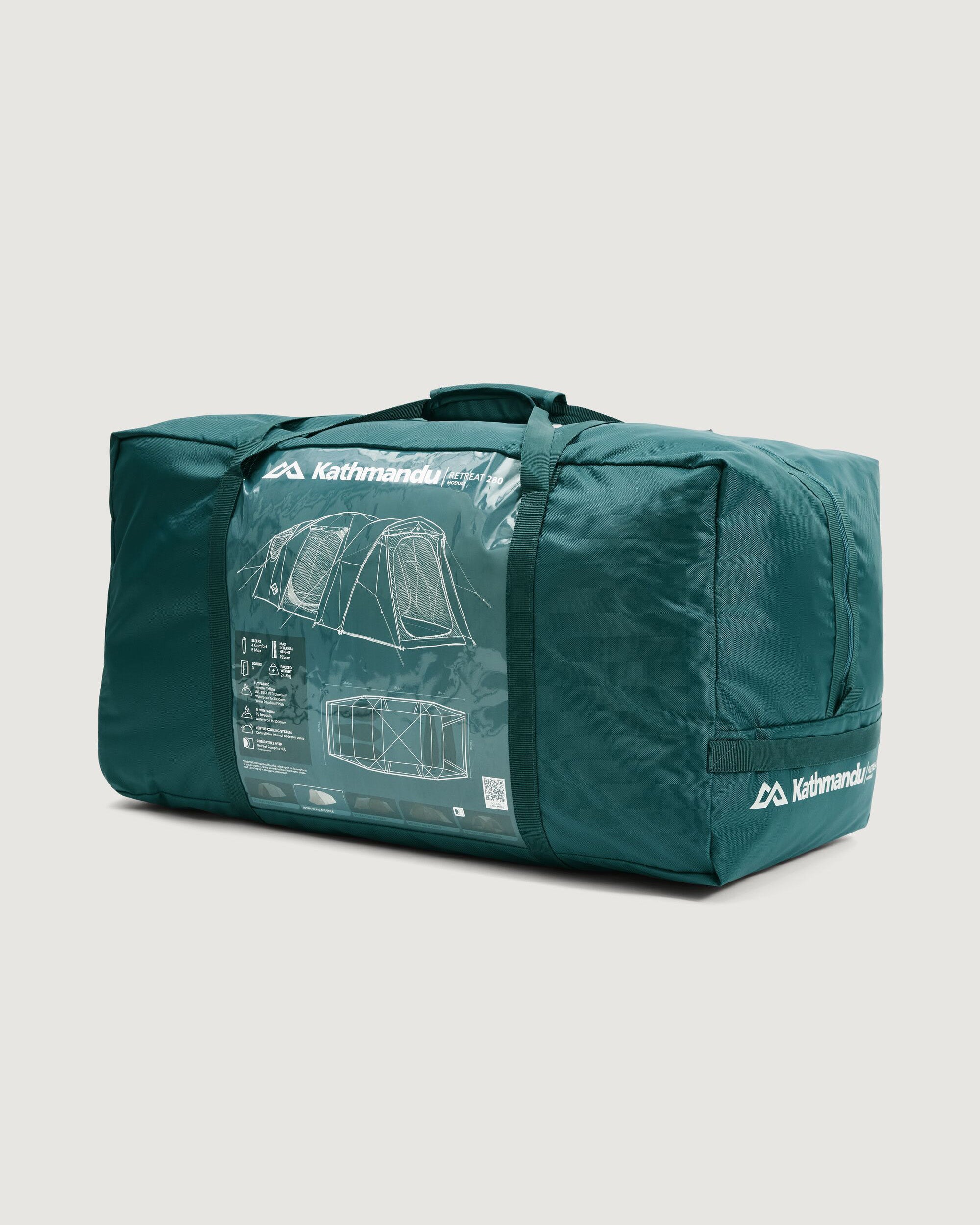 Retreat 280 4-5 Person Camping Tent - Waterproof & Spacious for Family Outdoor Adventures (Brittany/Dive Color) | Perfect for Camping, Hiking & Backpacking Trips