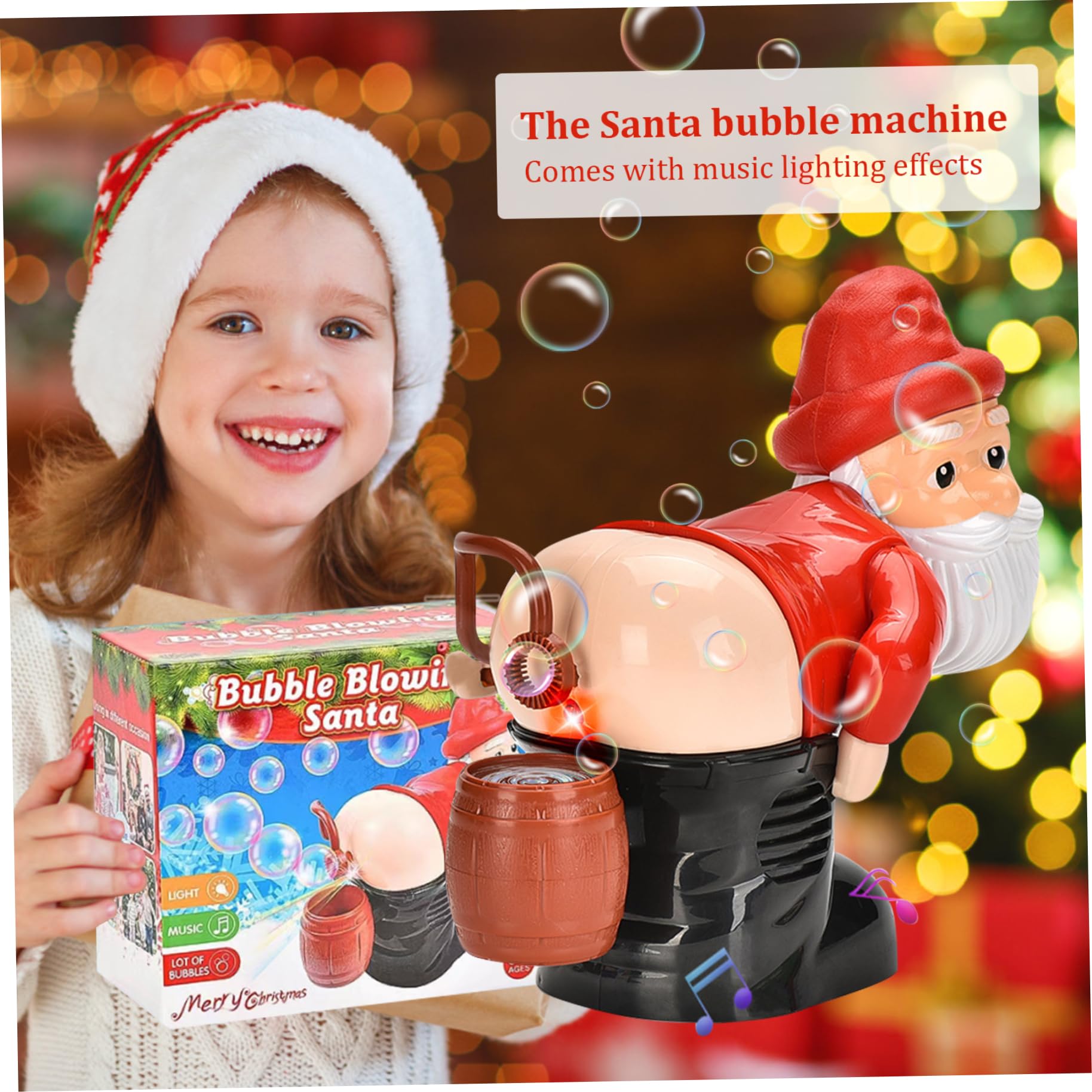 Cndiyald Bubble Blower Machine for Kids - Automatic Bubble Maker with 60ML Bubble Solution - Perfect for Outdoor Parties, Birthday Events & Backyard Fun