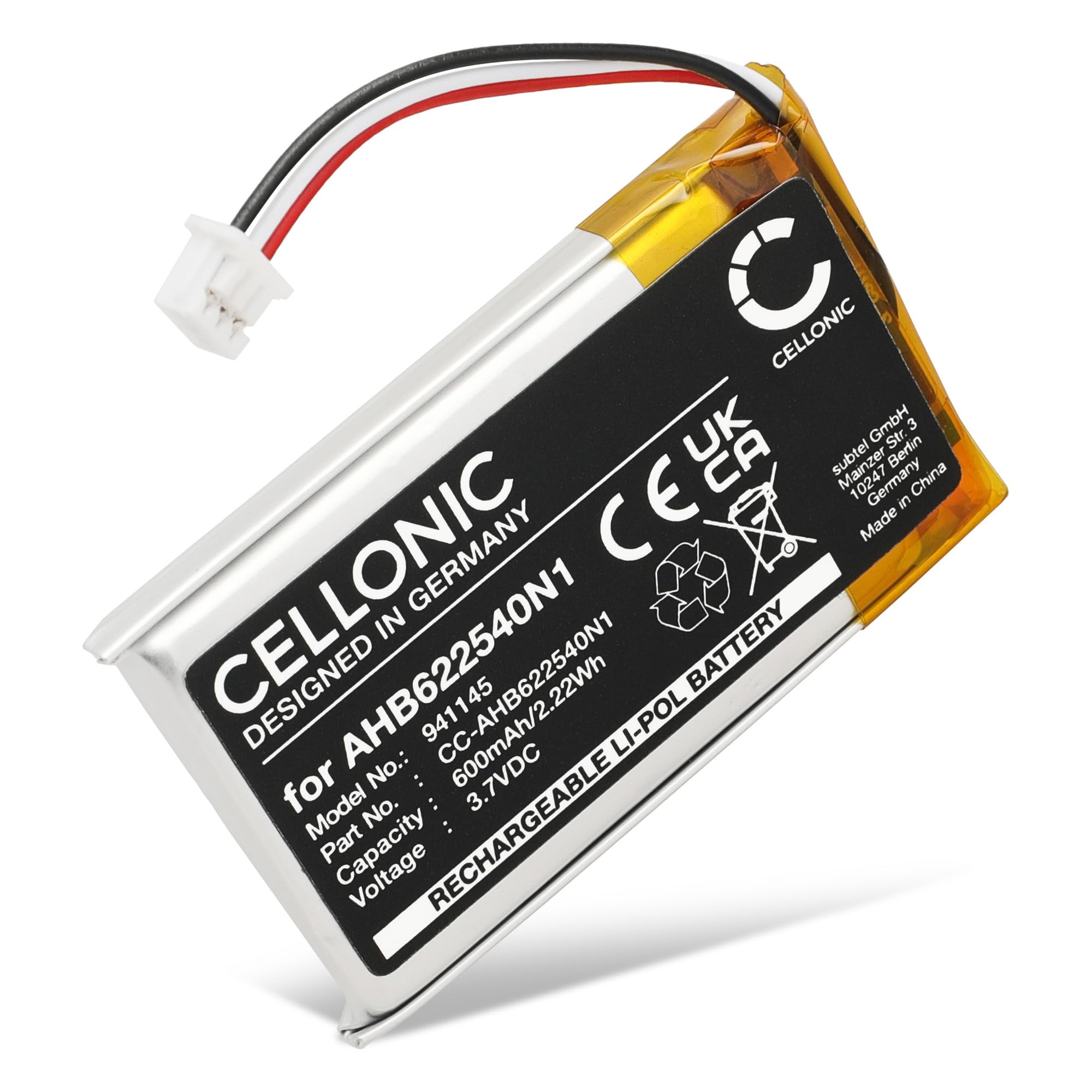 CELLONIC Replacement Battery for Sennheiser Momentum 2.0 & HD 4.50BTNC Headphones - 3.7V 600mAh Lithium-Ion - Perfect for Travel, Work, and Wireless Listening
