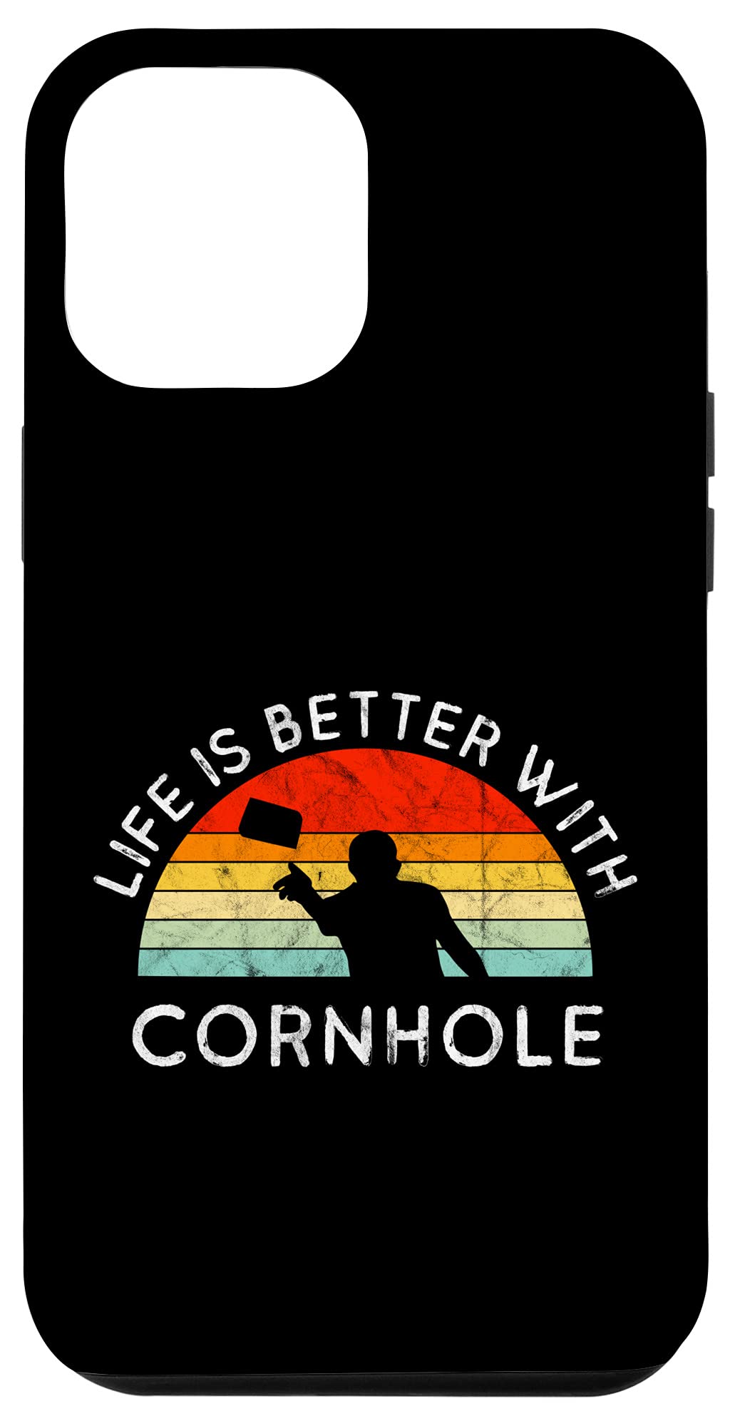iPhone 12 Pro Max Case - Vintage Cornhole Design, Durable Protective Cover for Team Tournaments & Outdoor Activities - Perfect for Sports Fans & Tailgating Events