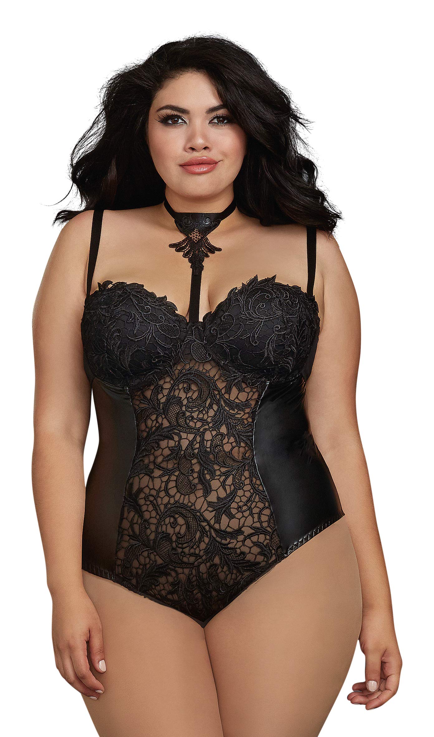 Dreamgirl Women's Lace Teddy Lingerie - Sexy & Comfortable Sleepwear for Valentine's Day, Honeymoon & Romantic Nights