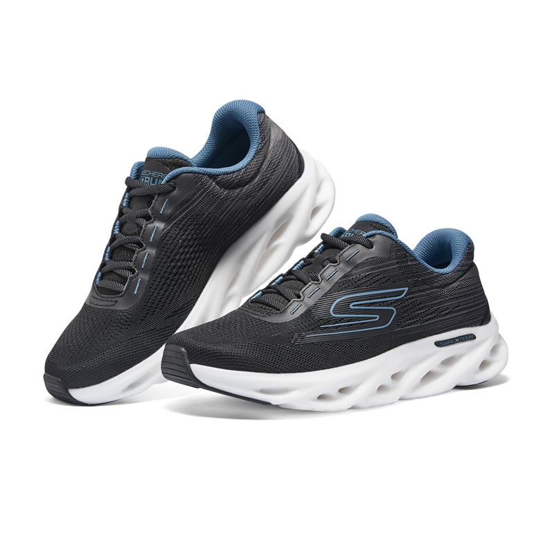 Nike GO RUN SWIRL TECH SPEED Running Shoes for Men - Lightweight & Breathable Black/Blue (129501/BKBL) - Perfect for Jogging, Gym Workouts & Daily Wear