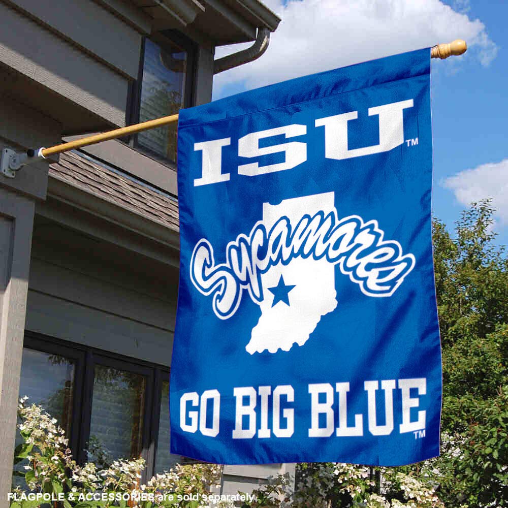 Indiana State Sycamores Banner House Flag - College Team Spirit Outdoor Decor for Game Day & Tailgating