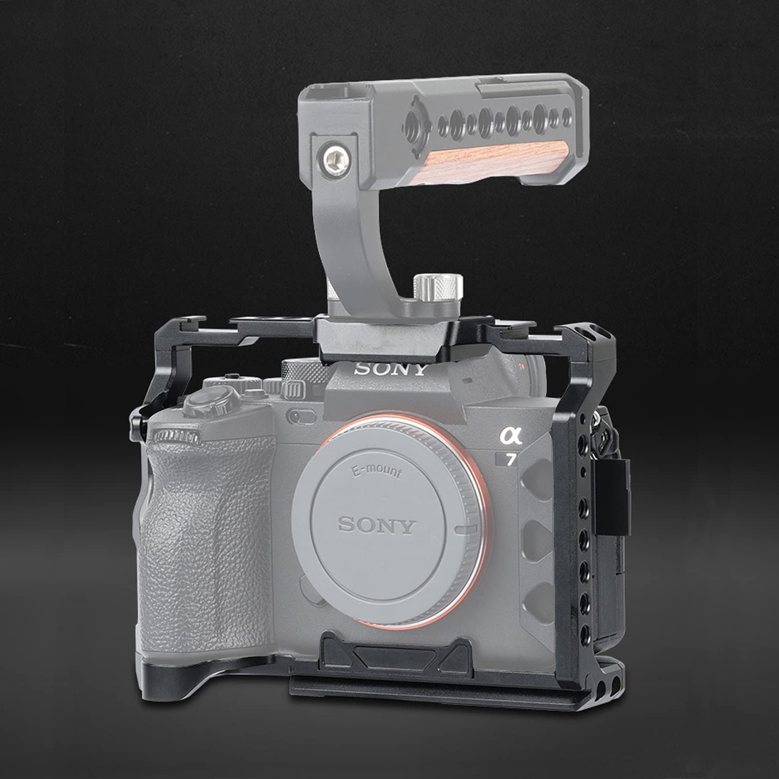 Professional Full Camera Cage for Sony Alpha 7 IV, A7 III, A7R III, A7R3, A73, R2 & A7S2 - Perfect for Vlogging, Filmmaking & Photography Accessories