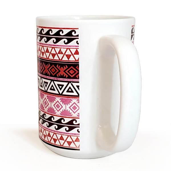Aztec Pattern Ceramic Coffee Mugs - 15 oz Insulated Travel Mug with Handle, Color Variants for Home, Office & Outdoor Use
