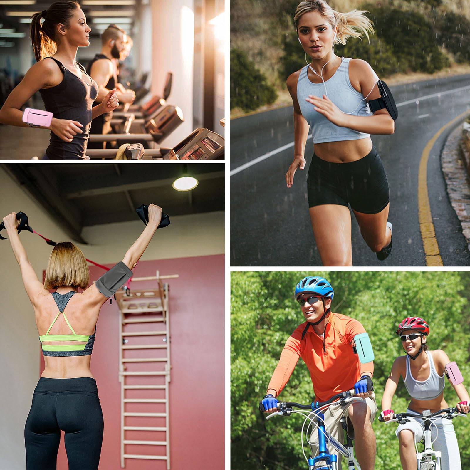 Running Armband Phone Holder for iPhone & Samsung - Adjustable Sports Armband for Men, Women & Kids - Compatible with iPhone 15/14/13/12/11 Pro Max/XS/XR/X/8/7 Plus/SE & Galaxy S24/Note/Ultra - Perfect for Jogging, Gym Workouts & Outdoor Activities