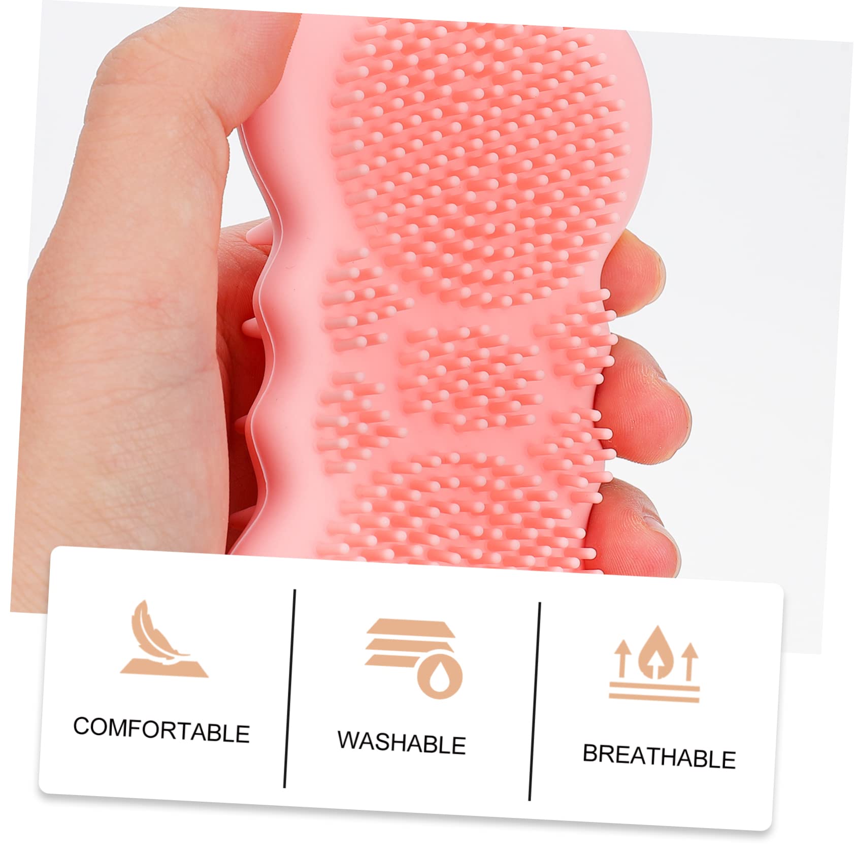 FRCOLOR 3 Pack Double-Sided Silicone Body Scrub Brush - Exfoliating Shower Brush for Deep Cleaning & Massage - Perfect for Bath, Shower & Spa Relaxation at Home